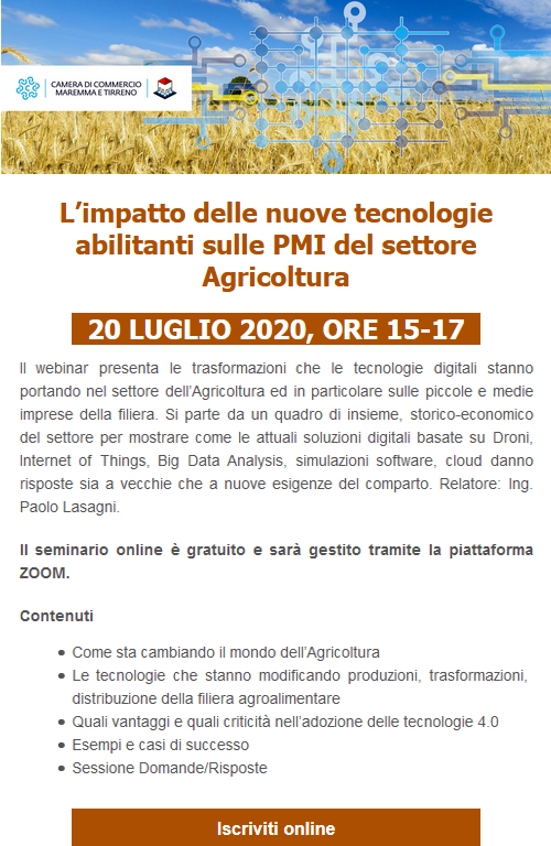 L’impatto delle nuove tecnologie abilitanti sulle PMI del settore Agricoltura